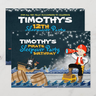 Sommeil de pirate Whimsical sur Invitation de fête