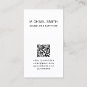 Sommelier Bartender Cocktail Nightclub Visitekaartje (Achterkant)