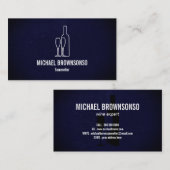 Sommelier Blauwe Wijnfles Visitekaartje (Voorkant / Achterkant)