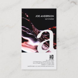 Sommelier Bold Monogram Wine Flow Visitekaartje