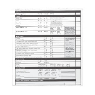 Sommelier Deductieve Proeverij Grid Witte Wijn Bla Notitieblok