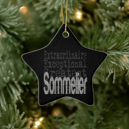 Sommelier Extraordinaire Ceramic Ornament (Boom)