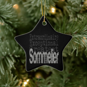 Sommelier Extraordinaire Keramische Kerstversierin Keramisch Ornament