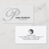 Sommelier Food Beverage Monogram Visitekaartje (Voorkant / Achterkant)