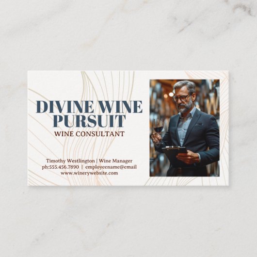 Sommelier Proeverij Wijnen Visitekaartje (Voorkant)