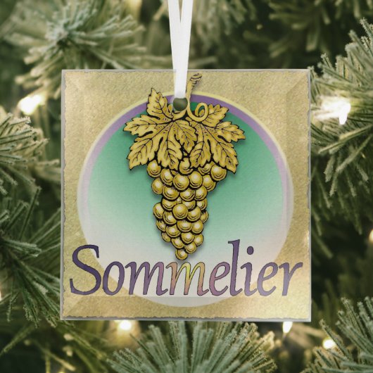 Sommelier Symbol Glass Ornament (Insitu)