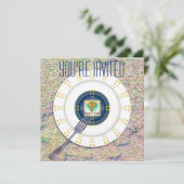 Sommelier Symbol Wine Tasting Invitation Kaart (Staand voorkant)