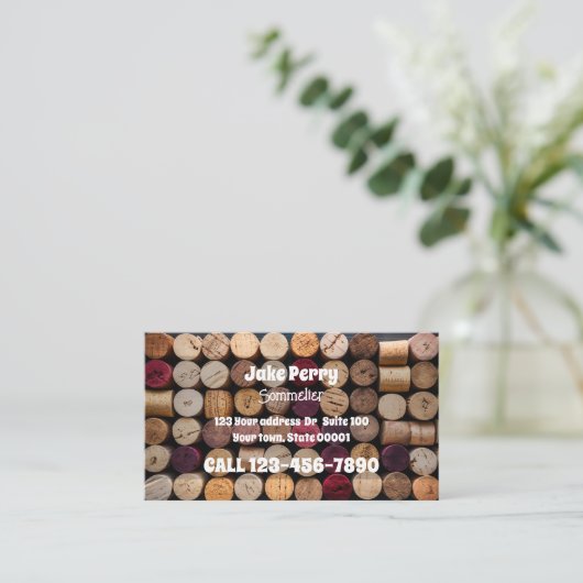Sommelier Visitekaartje (Staand voorkant)