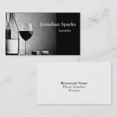 Sommelier Wine Bottle Visitekaartje (Voorkant / Achterkant)