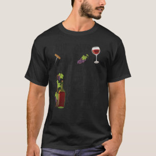 Sommelier Wine Drink tebrastmeisjes over de jongen T-shirt