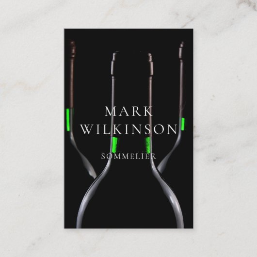 Sommelier wine expert visitekaartje (Voorkant)