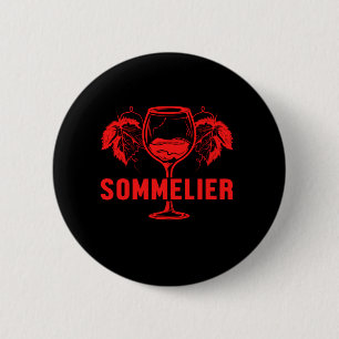 Sommelier Wine Glas Grapes Winemaker Red Wine Gift Ronde Button 5,7 Cm