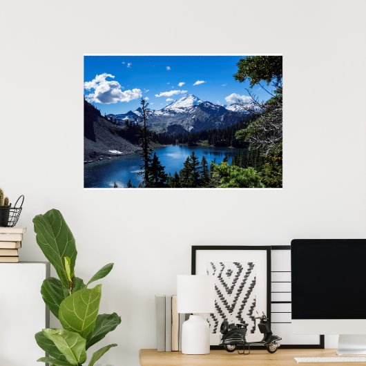 Sommet de Mt Baker - impression de toile (Bureau à domicile)