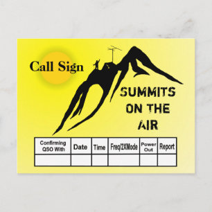 Sommets Sur La Carte QSL Silhouette Air
