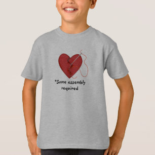Sommige Assemblage vereiste Gewijzigde Hart T-Shir T-shirt
