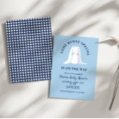Sommige Bunny Baby shower Blauw Plaid Kaart