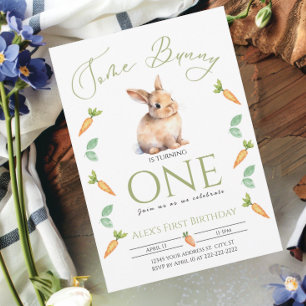 Sommige Bunny First birthday wortelen  Kaart