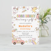 Sommige Bunny heeft een feestje Paas verjaardagsfe Kaart (Staand voorkant)