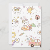 Sommige Bunny heeft een feestje Paas verjaardagsfe Kaart (Achterkant)