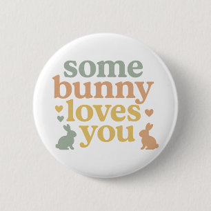 Sommige Bunny Houdt Van Jou Schattige Pastel Konij Ronde Button 5,7 Cm
