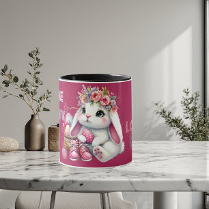 Sommige Bunny Houdt Van Mij Whimsical Lente Gepers Mok