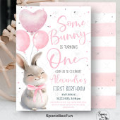 Sommige Bunny is één Bow Bunny 1ste verjaardag Kaart
