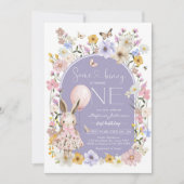 Sommige Bunny is EEN Meisje Verjaardagsuitnodiging Kaart (Voorkant)