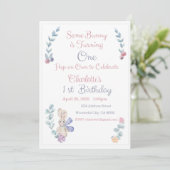 Sommige Bunny is één uitnodiging, Bunny één feestj Kaart (Staand voorkant)