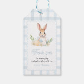 Sommige Bunny Pastel Spring Blue Bunny Verjaardags Cadeaulabel (Voorkant)