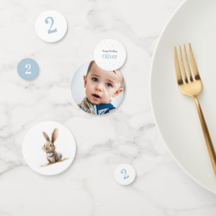 Sommige Bunny Schattige Blue Kids Verjaardag Confetti