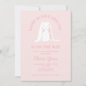 Sommige Bunny Special Pink Gingham Baby shower Kaart (Voorkant)