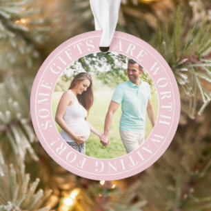 Sommige cadeautjes  Roze foto verwacht kindermeisj Ornament