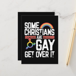 Sommige christenen zijn homoseksueel, accepteer he aankondigingskaart