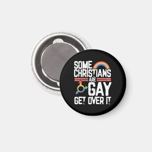 Sommige christenen zijn homoseksueel, accepteer he magneet (Voorkant / Achterkant)