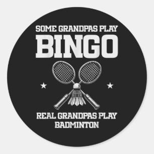 Sommige grootvaders spelen bingo Echte grootvaders Ronde Sticker