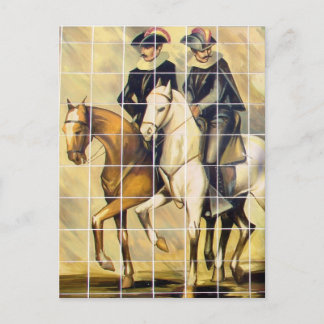 Sommige Kansas City Plaza tiles met paarden Briefkaart