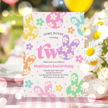 Sommige konijn Daisy Bloemen Pastel Lente 2e Verja