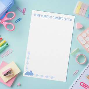 Sommige Konijn Schattig Madeliefje Persoonlijk Len Briefpapier