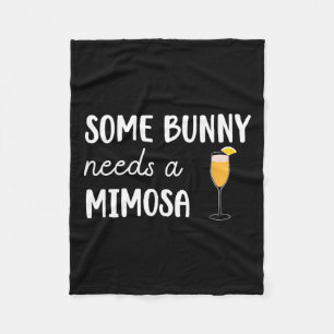 Sommige konijntjes hebben een mimosa nodig Grappig Fleece Deken
