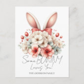 Sommige konijntjes houden van je bloemige paaskoni feestdagenkaart (Voorkant)
