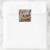 Sommige lieve kerst vierkante sticker (Tas)