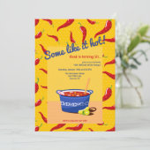 Sommige Liever Het Heet Chili Uitnodiging (Staand voorkant)