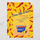 Sommige Liever Het Heet Chili Uitnodiging (Voorkant / Achterkant)