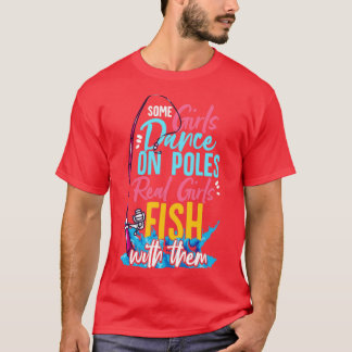 Sommige meisjes dansen op de polen van echte meisj t-shirt