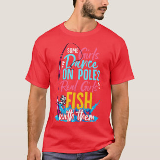 Sommige meisjes dansen op de polen van echte meisj t-shirt