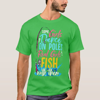 Sommige meisjes dansen op de polen van echte meisj t-shirt