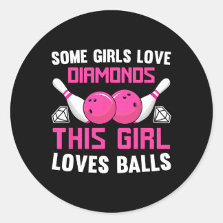 Sommige meisjes houden van diamanten Dit meisje ho Ronde Sticker