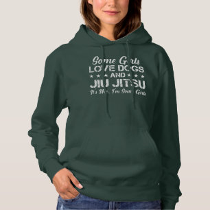 Sommige meisjes houden van honden en Jiu Jitsu Wom Hoodie