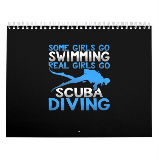 Sommige meisjes zwemmen zo echt dat ze scuba duike kalender (Hoes)