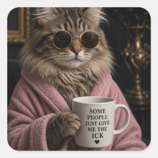 Sommige Mensen Geven Me de Ick Grappige Kat Sticke Vierkante Sticker